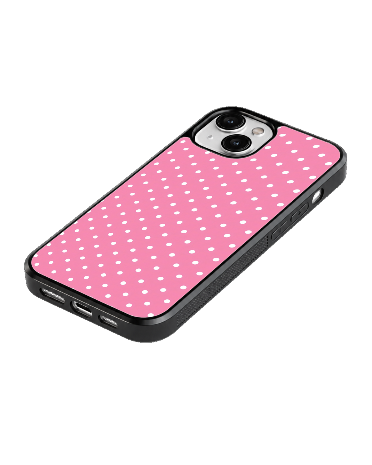 Pink Polka Dot Premium Glass Covr