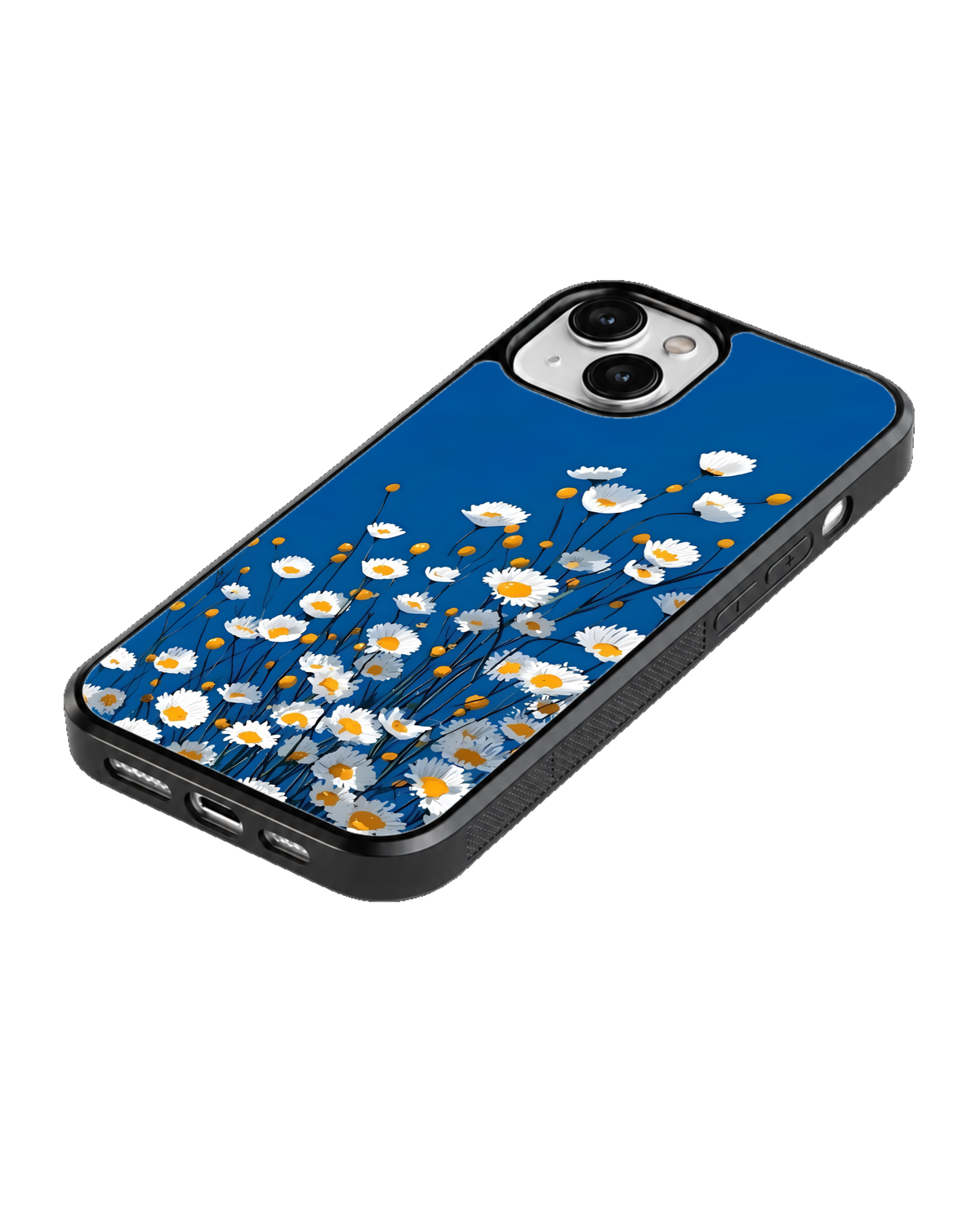Aesthetic White Flower & Blue Floral Phone Covr