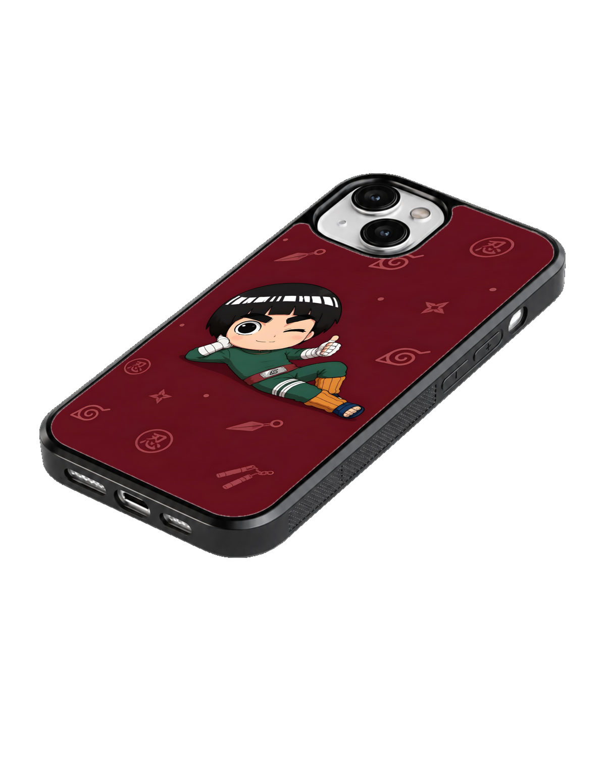 Rock Lee Chibi Character Theme Glass Phone Covr
