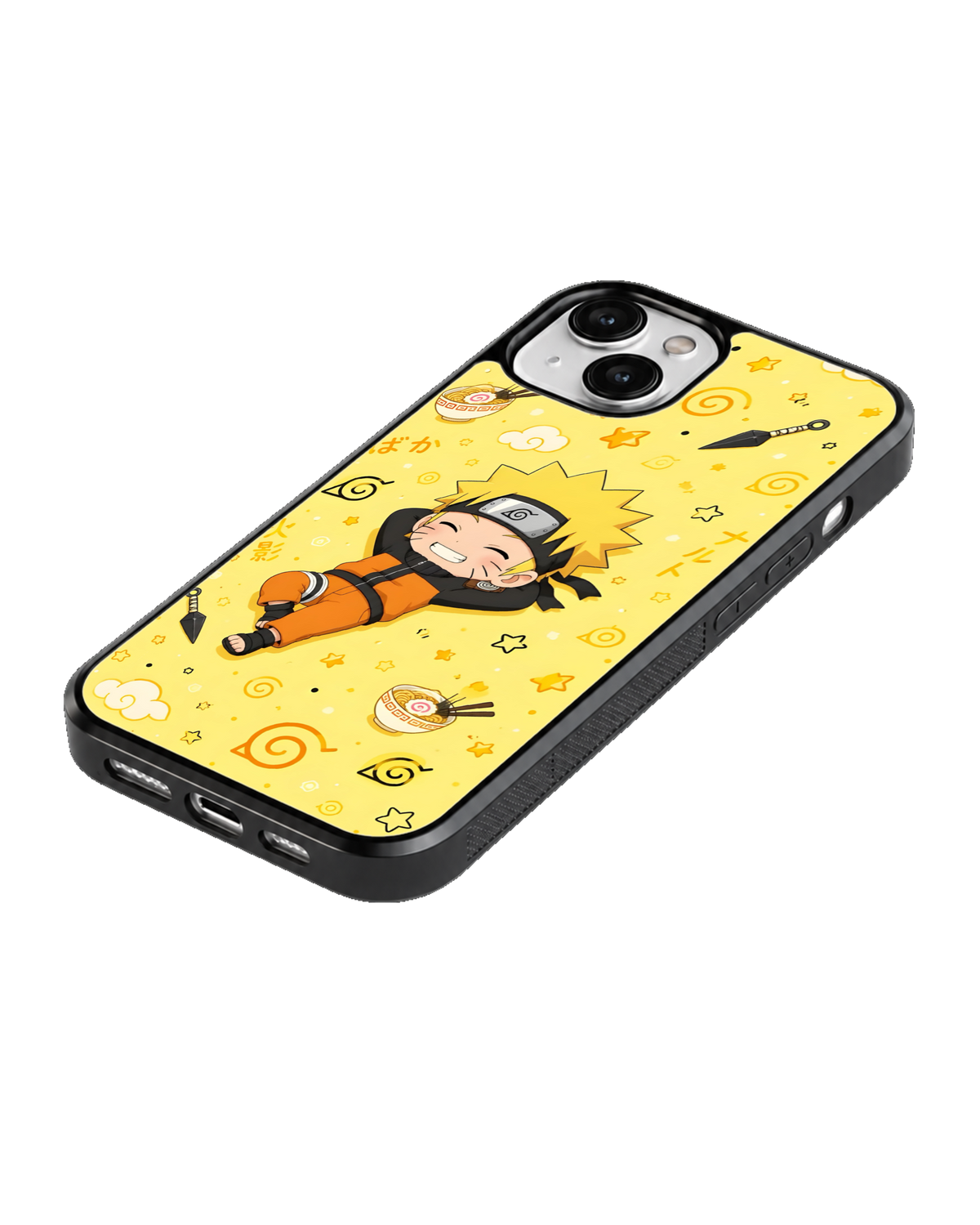 Naruto Chibi Character Theme Glass Phone Covr