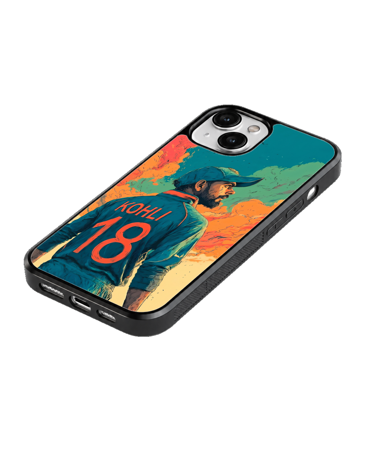 Virat Kohli 18 Artistic Cricket Premium Glass Covr