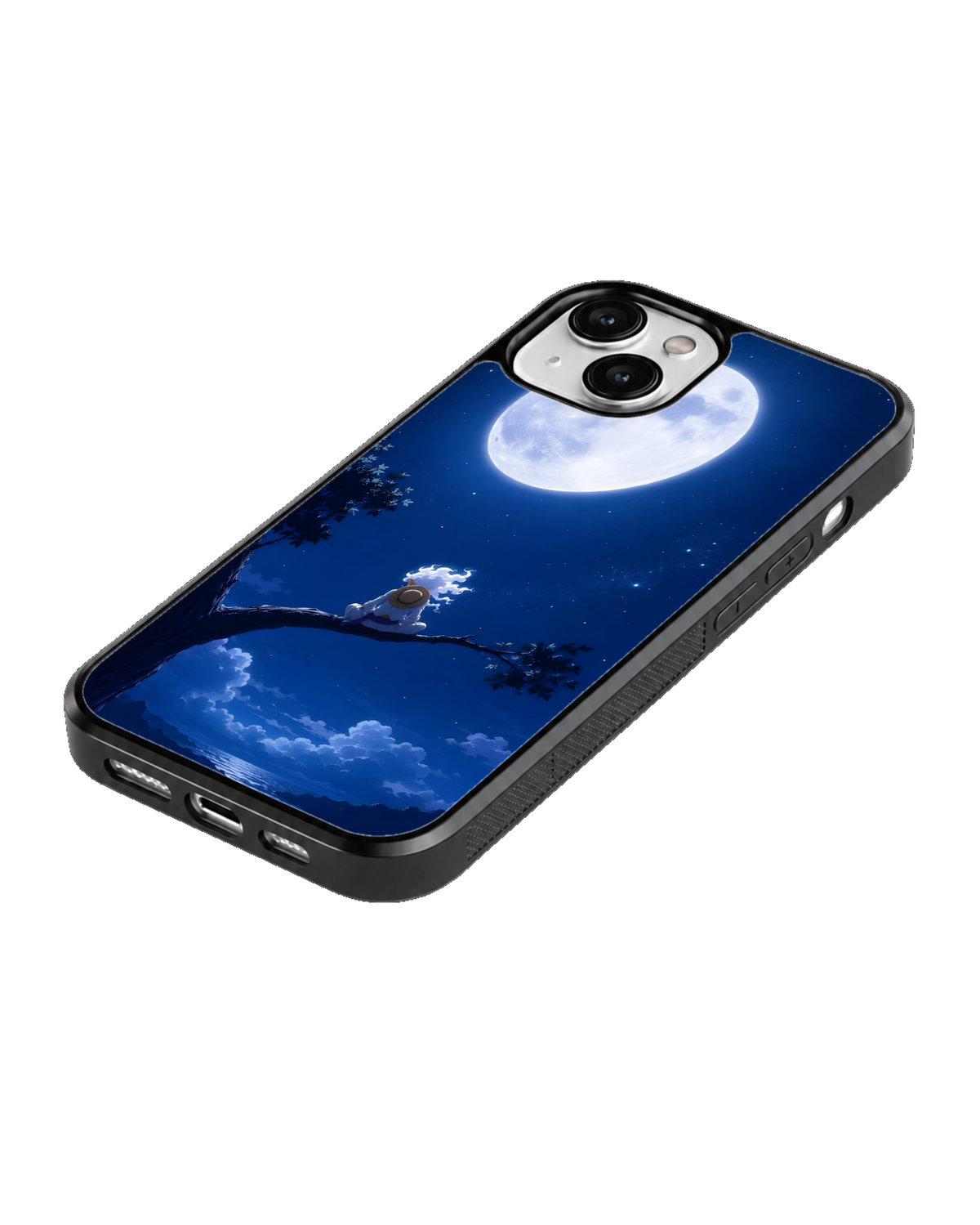 Monkey D Luffy Moon Theme Glass Phone Covr