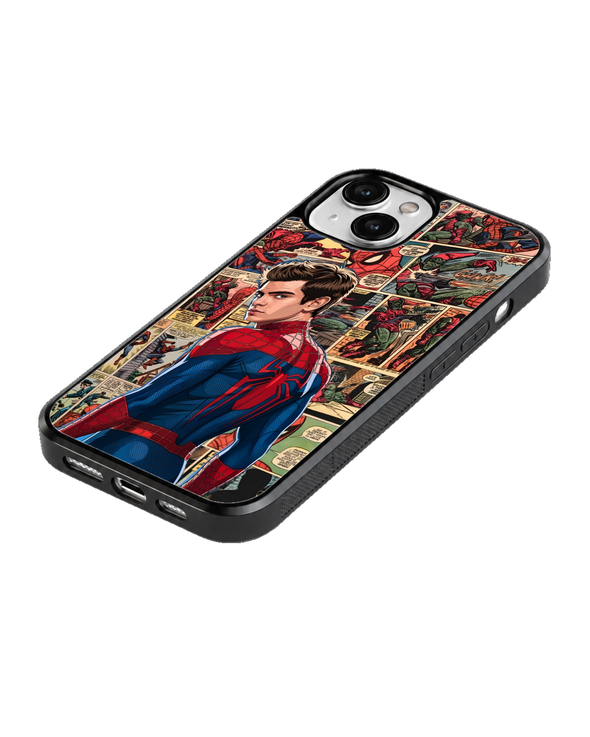 Andrew Garfield Spider-Man Vintage Comic Book Artwork Premium Glass Covr