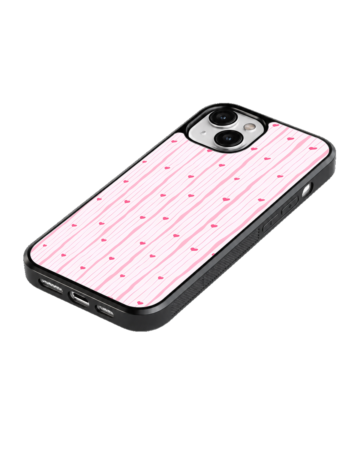 Cute Aesthetic Heart Pattern Glass Phone Covr