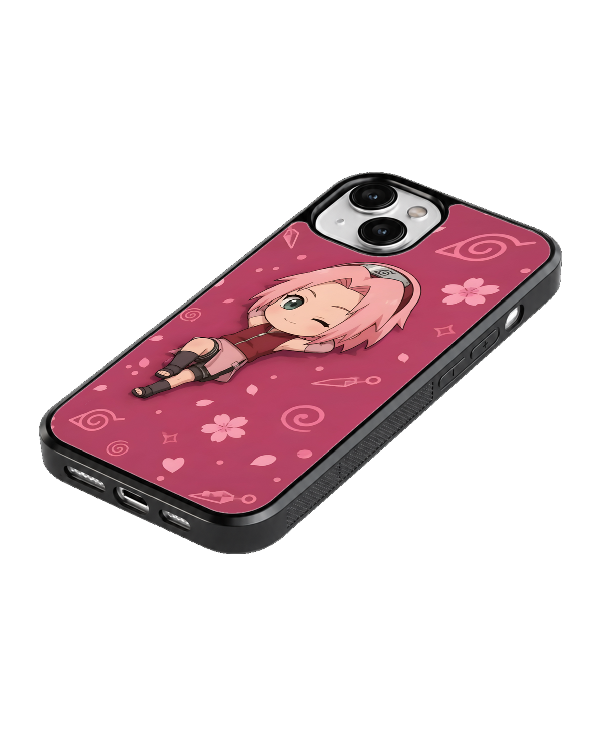 Sakura Chibi Character Theme Glass Phone Covr