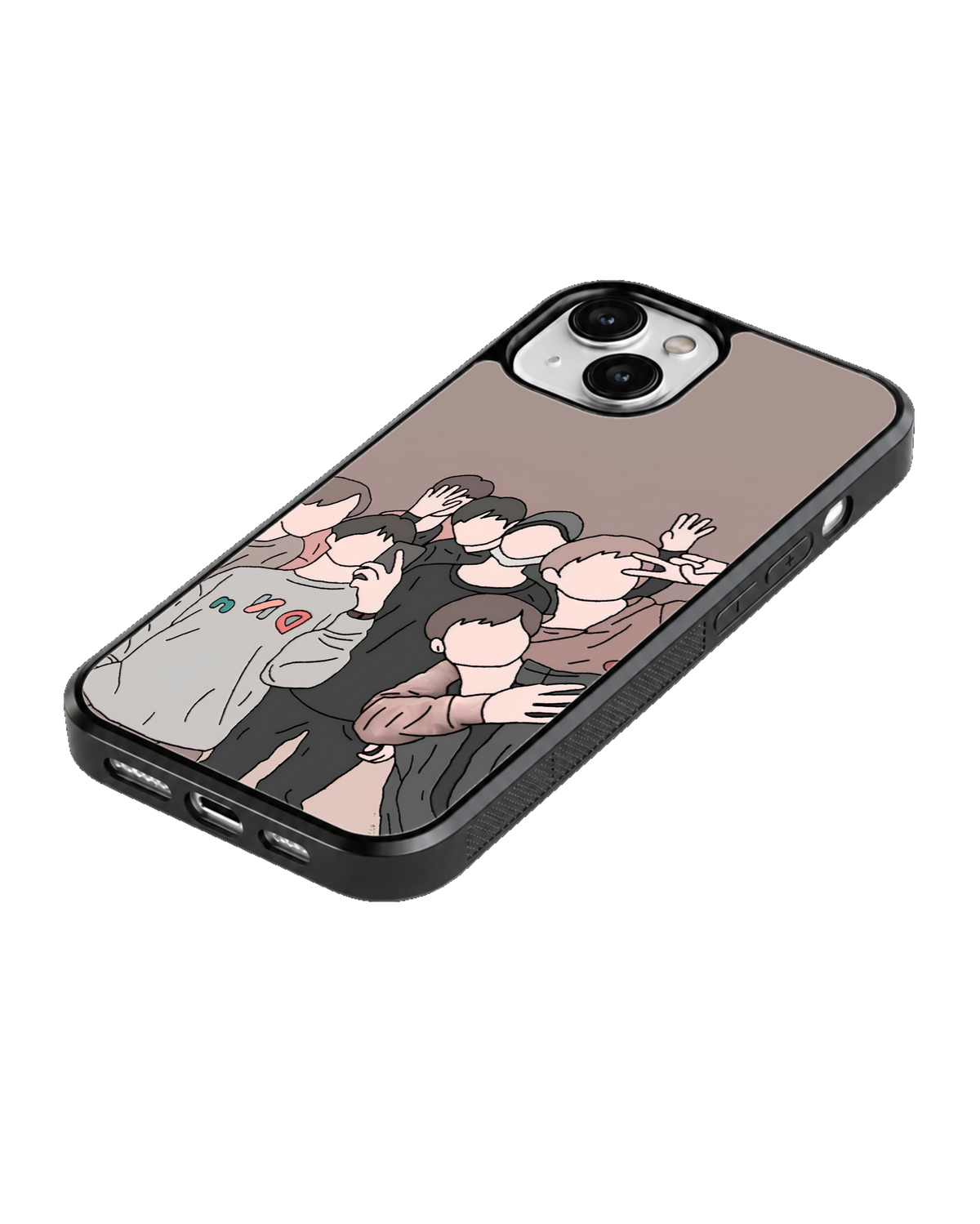K-Pop BTS Group Faceless Aesthetic Premium Glass Covr