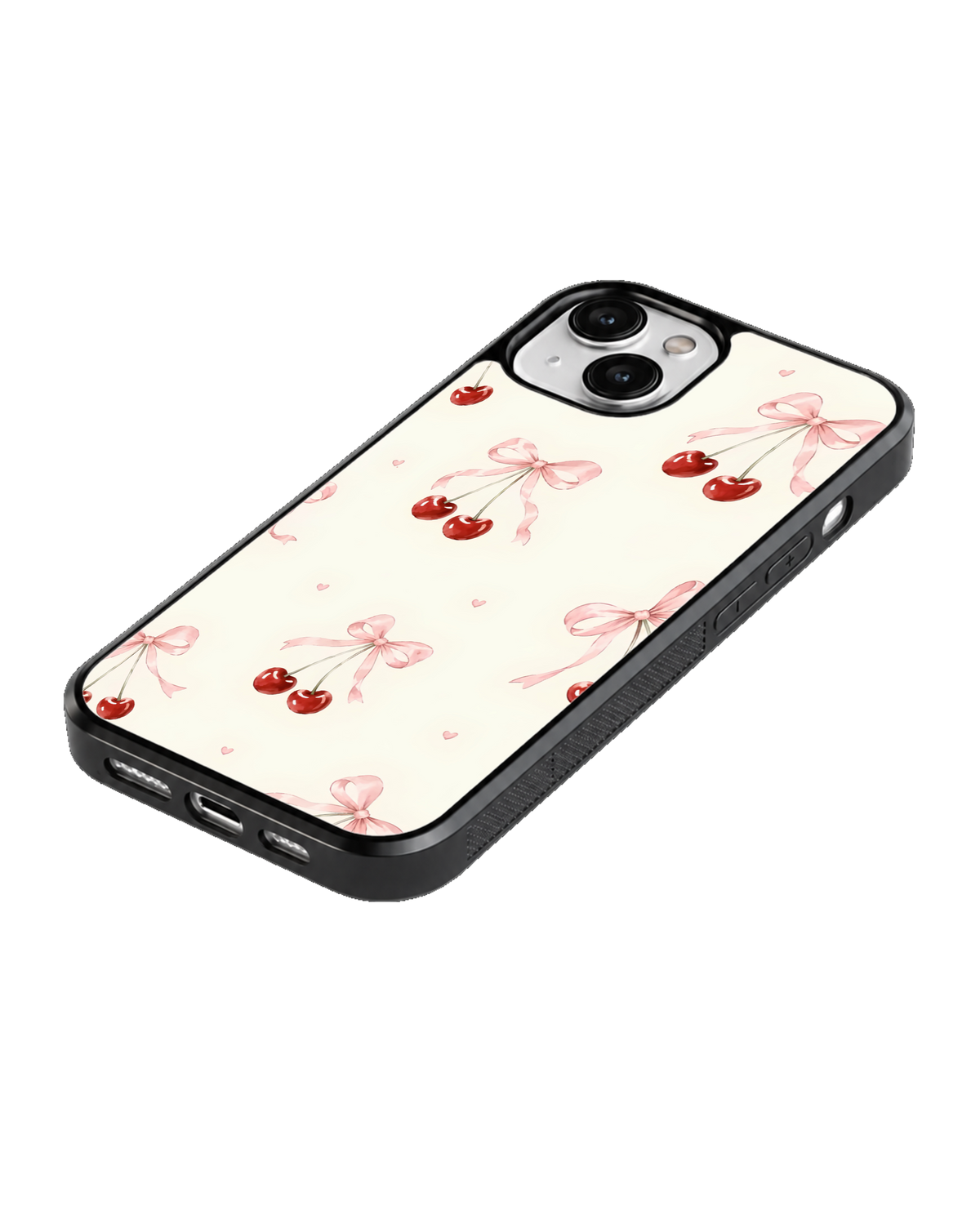 Cherry Bow Aesthetic Premium Glass Covr
