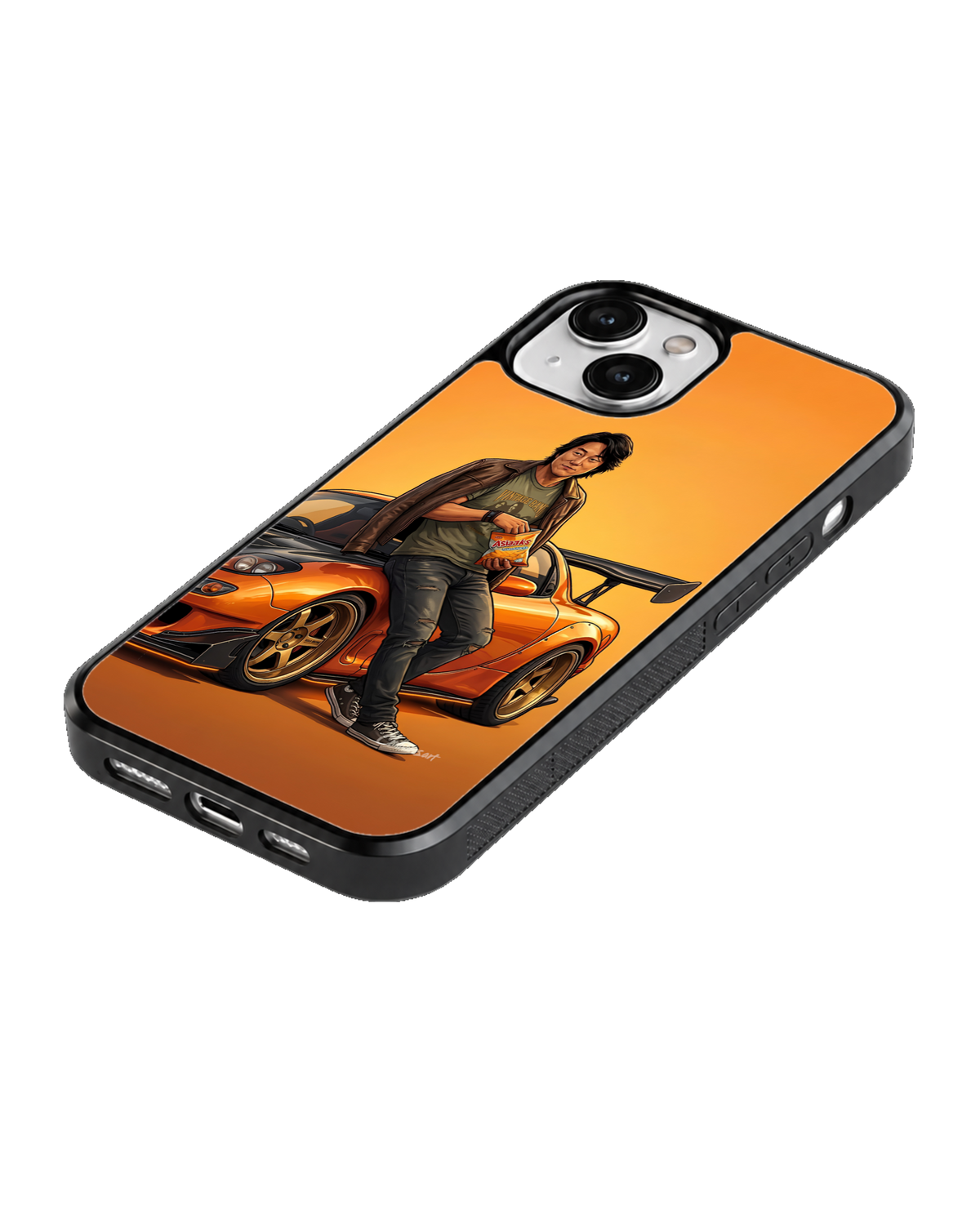 Han Tokyo Drift Orange RX-7 Fast & Furious JDM Car Aesthetic Premium Glass Covr