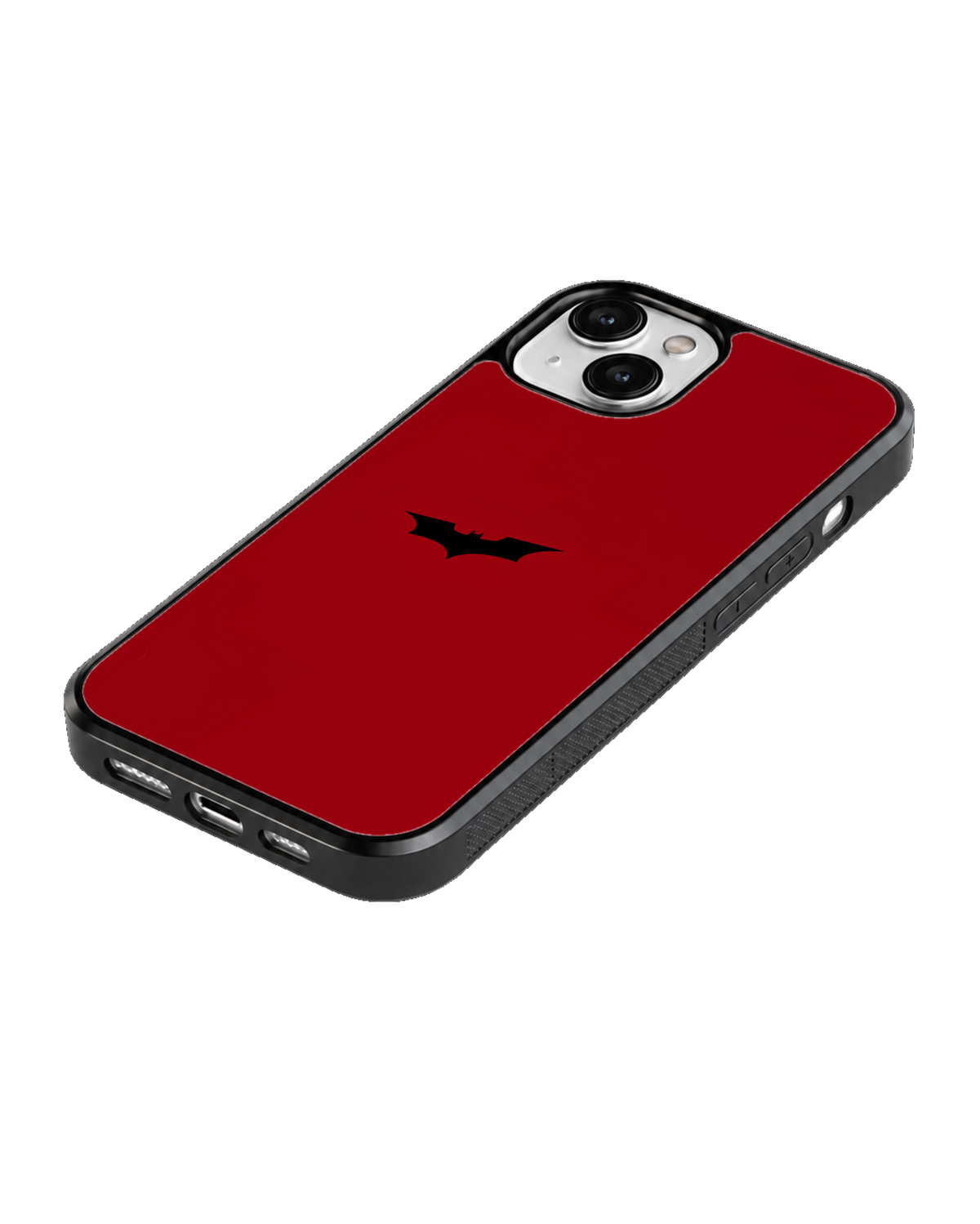Minimalist Batman Inspired Red Premium Glass Phone Covr