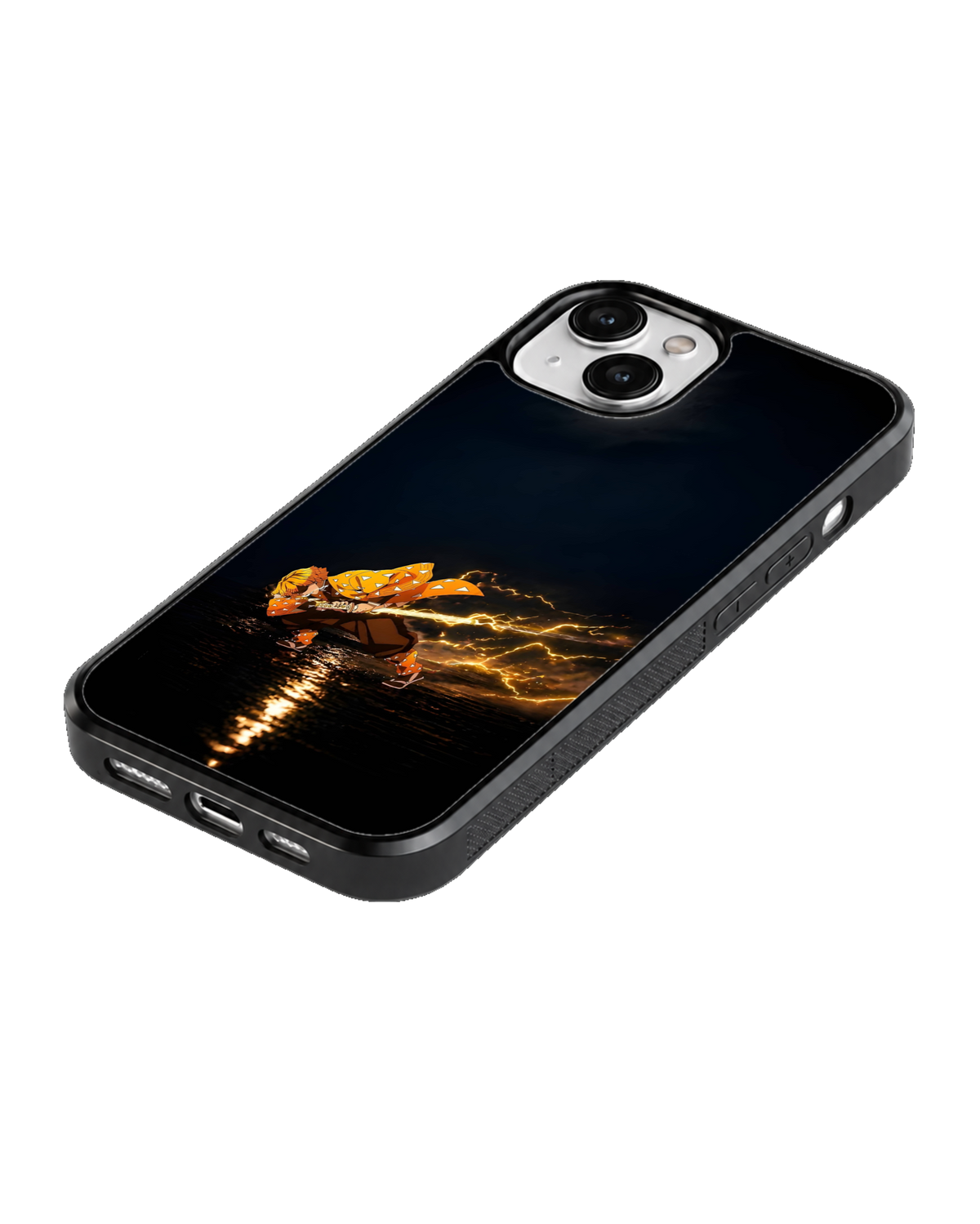 Demon Slayer Zenitsu Theme Glass Phone Covr