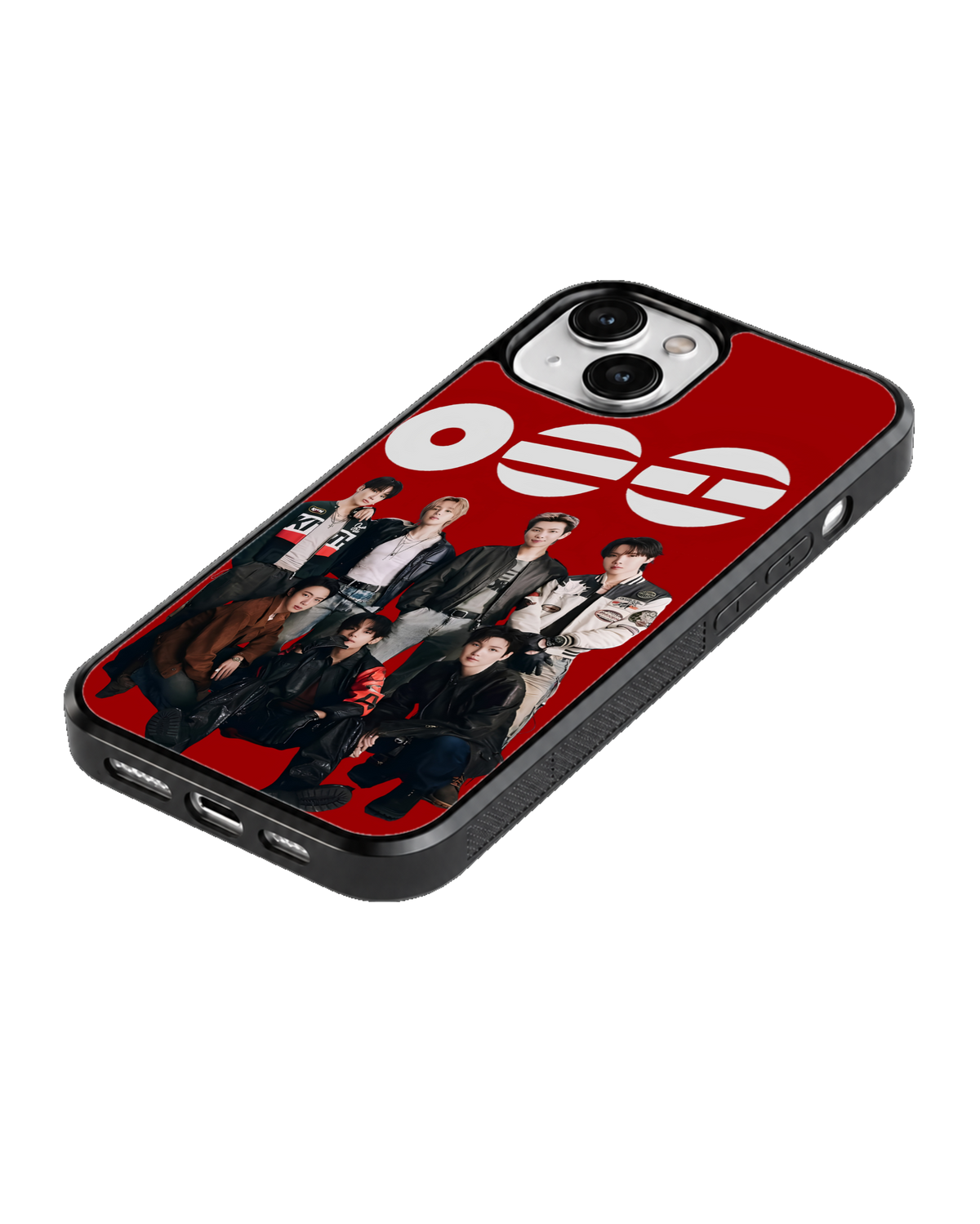 BTS Red Logo Group Photo K-Pop Aesthetic Premium Glass Covr
