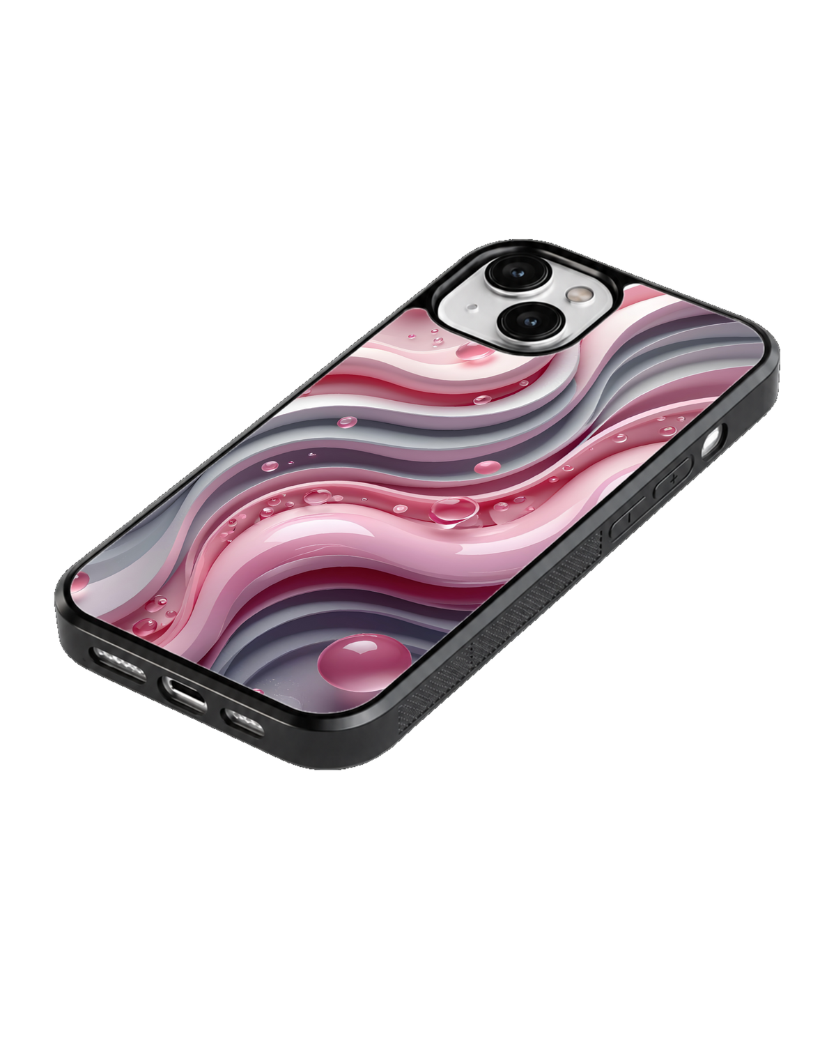 Pink Marble Wave Abstract Premium Glass Phone Covr