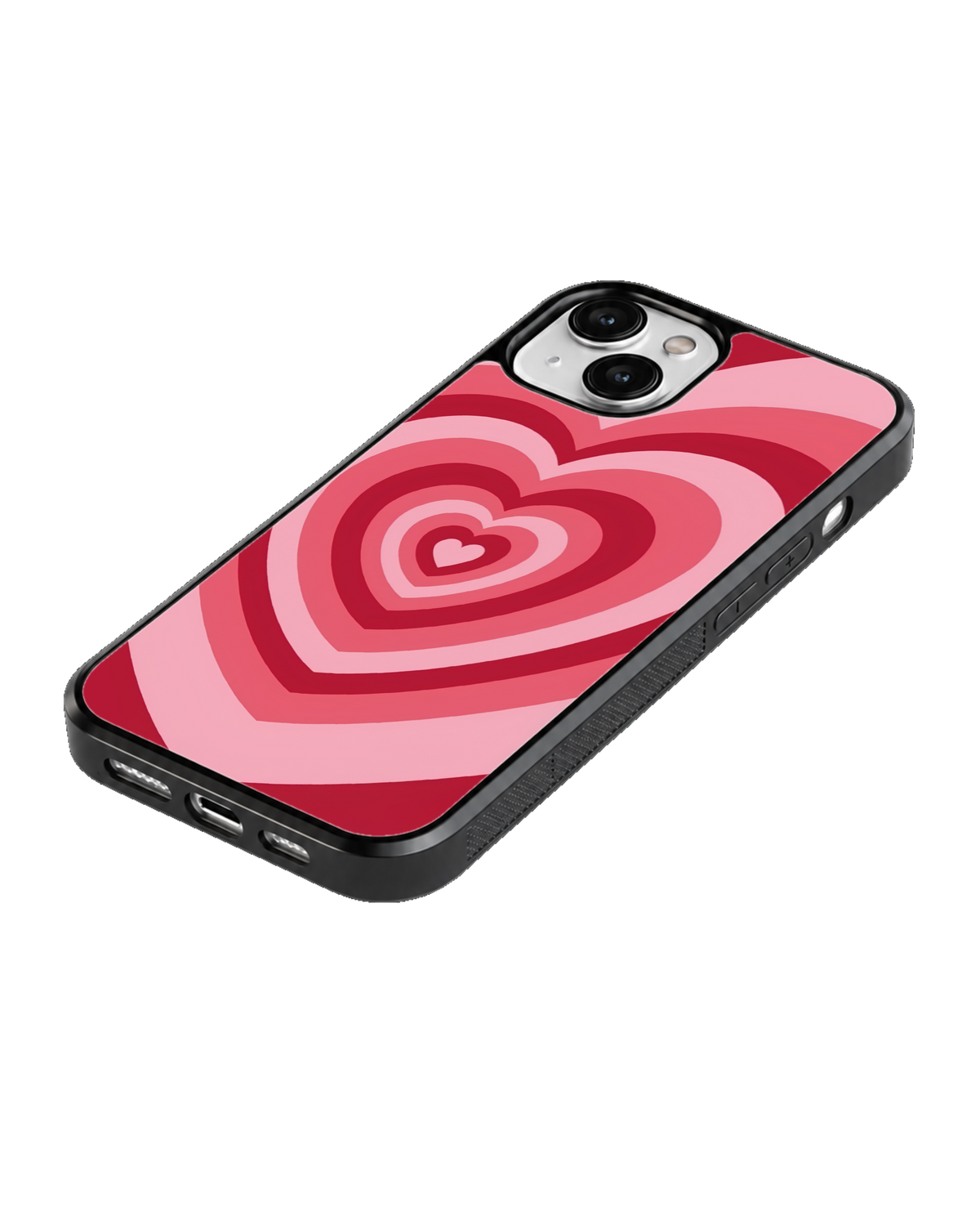 Retro Pink Heart Premium Glass Covr