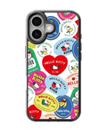 Hello Kitty Colorful Fruit Label Collage Cute Kawaii Premium Glass Covr