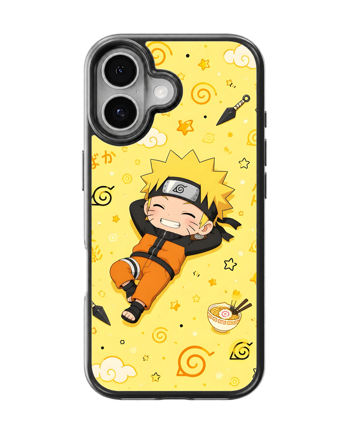 Naruto Chibi Character Theme Glass Phone Covr