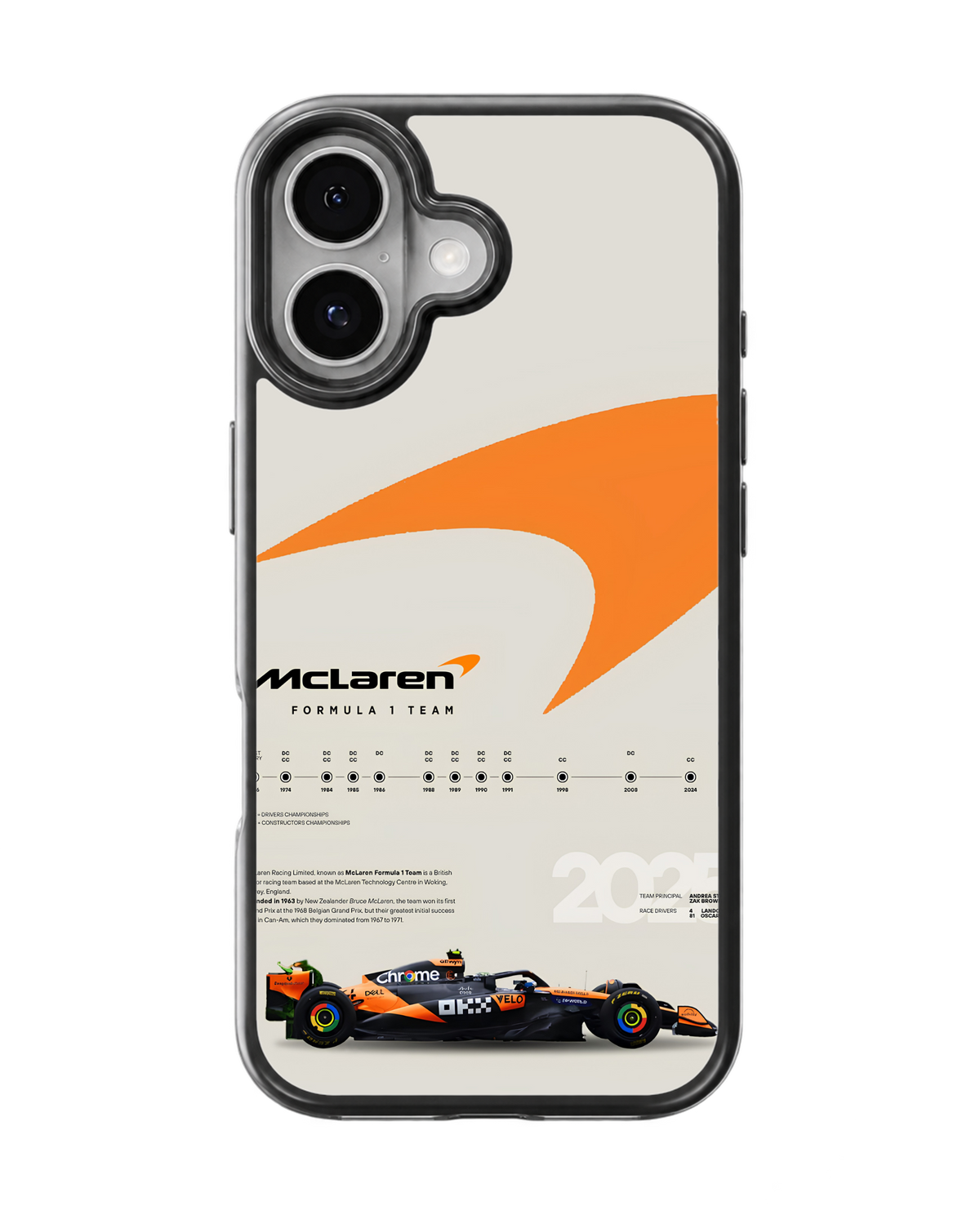 McLaren Racing Aesthetic Premium Glass Phone Covr