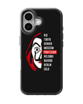Money Heist Black & Red Graphic Premium Glass Covr