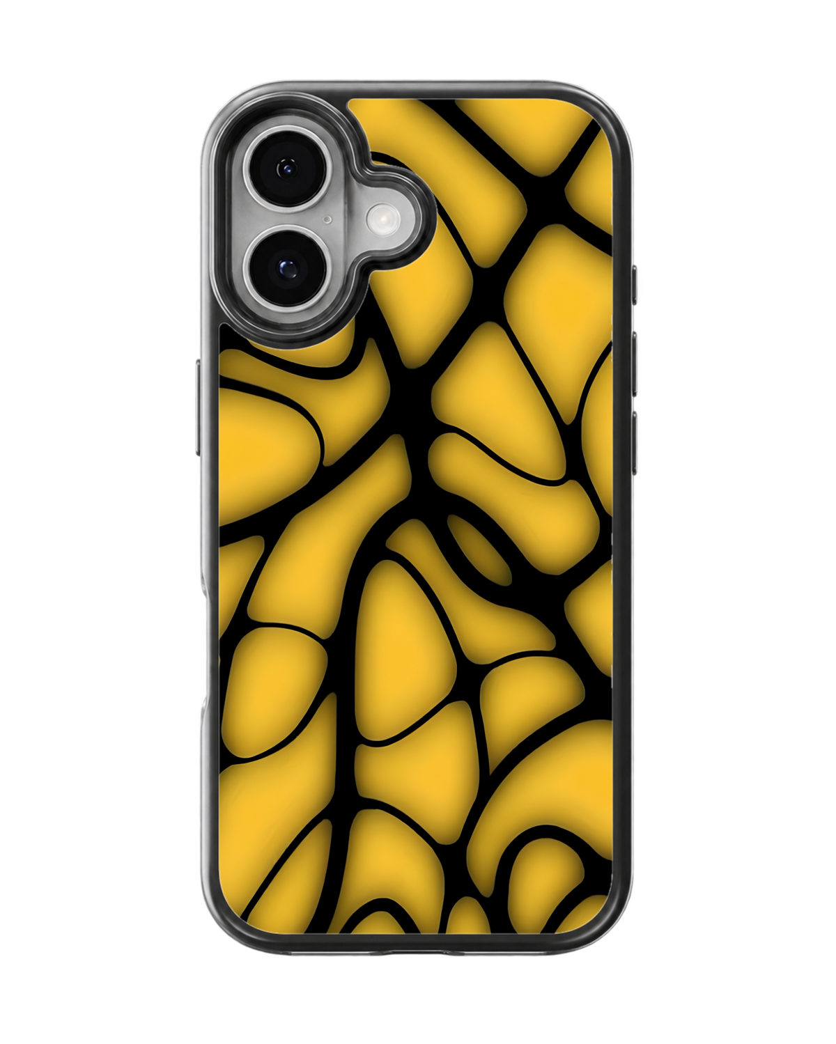Mustard Yellow Abstract Mosaic Premium Glass Phone Covr