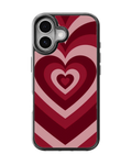 Red & Pink Layered Heart Pattern Coquette Aesthetic Premium Glass Covr