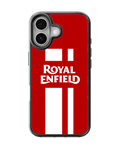 Royal Enfield Classic Motorcycle Red Racing Stripe Premium Glass Covr