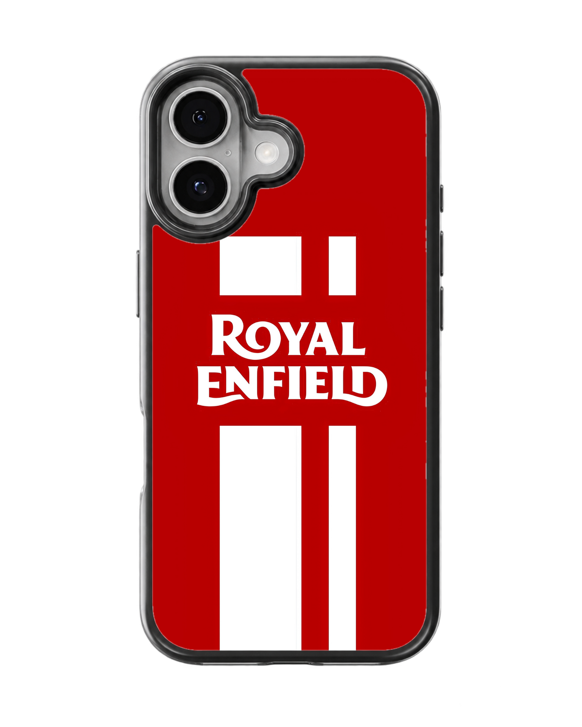 Royal Enfield Classic Motorcycle Red Racing Stripe Premium Glass Covr