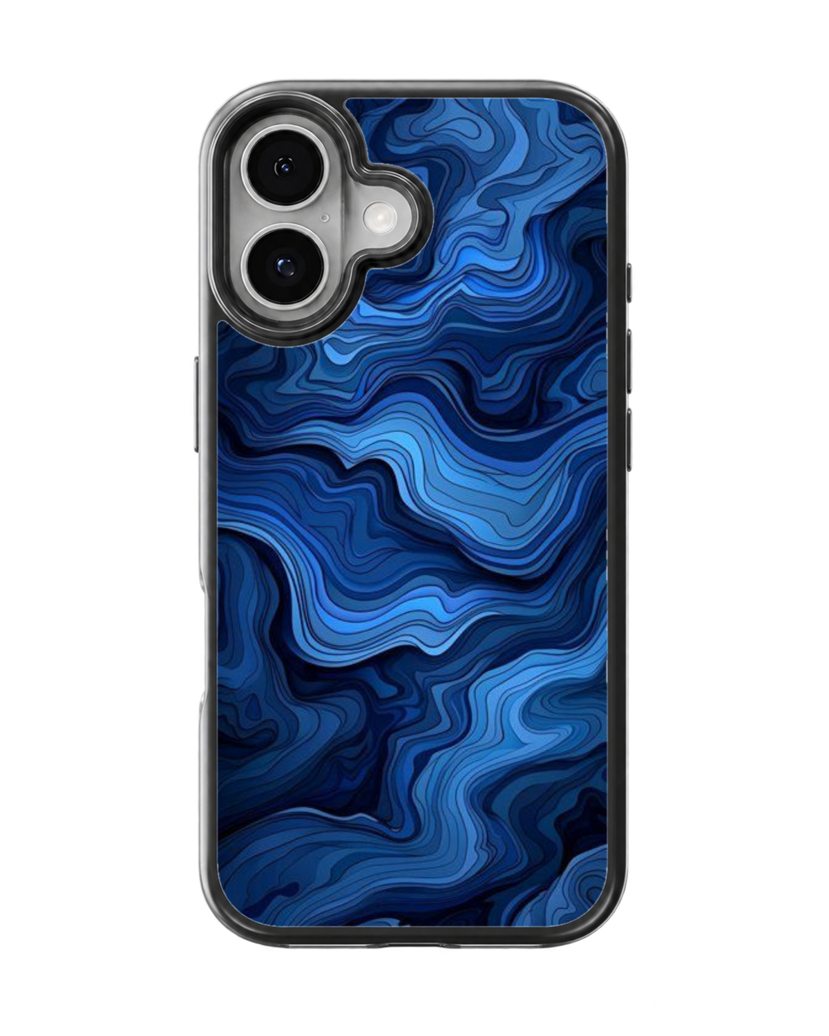 Blue Marble Swirl Abstract Aesthetic Premium Glass Covr
