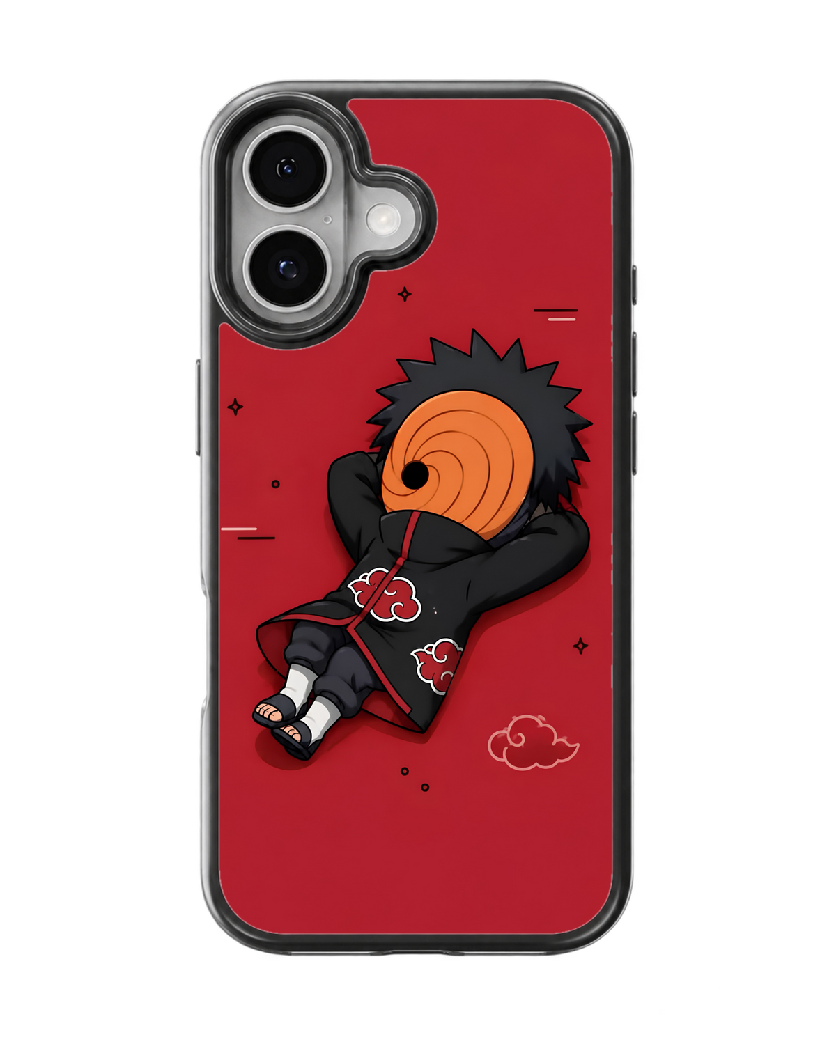 Chibi Tobi Uchiha Orange Mask Kawaii Anime Premium Glass Covr