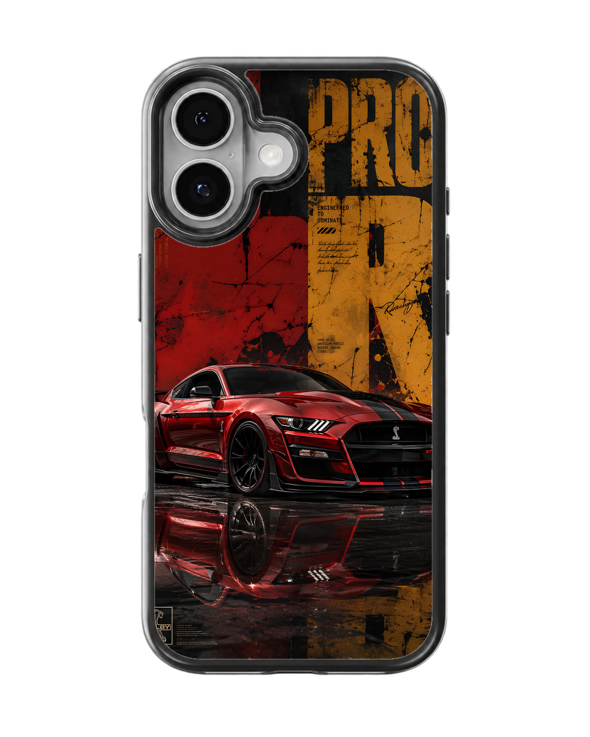 Red Shelby GT500 Mustang Performance Car Premium Glass Covr