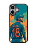 Virat Kohli 18 Artistic Cricket Premium Glass Covr