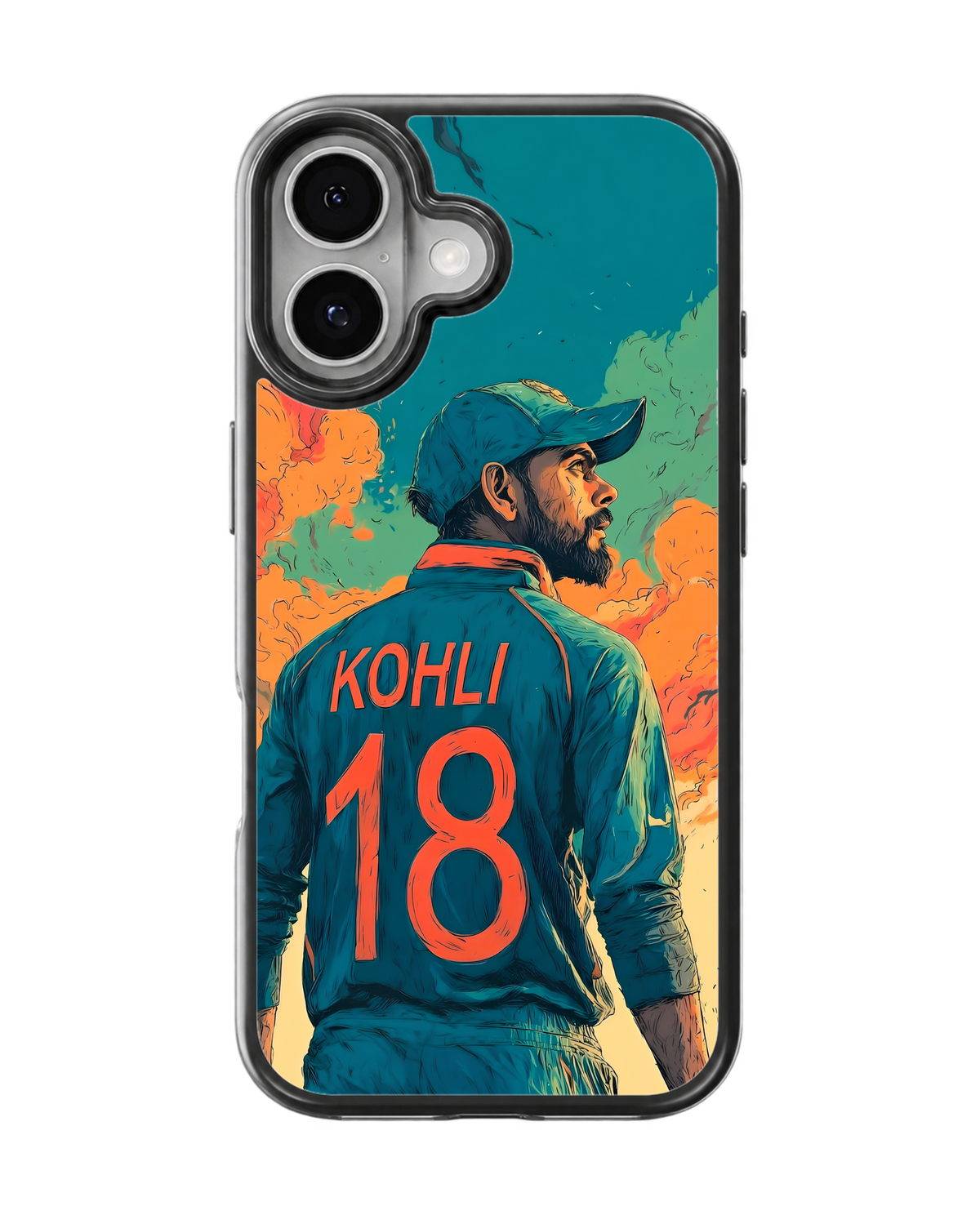 Virat Kohli 18 Artistic Cricket Premium Glass Covr