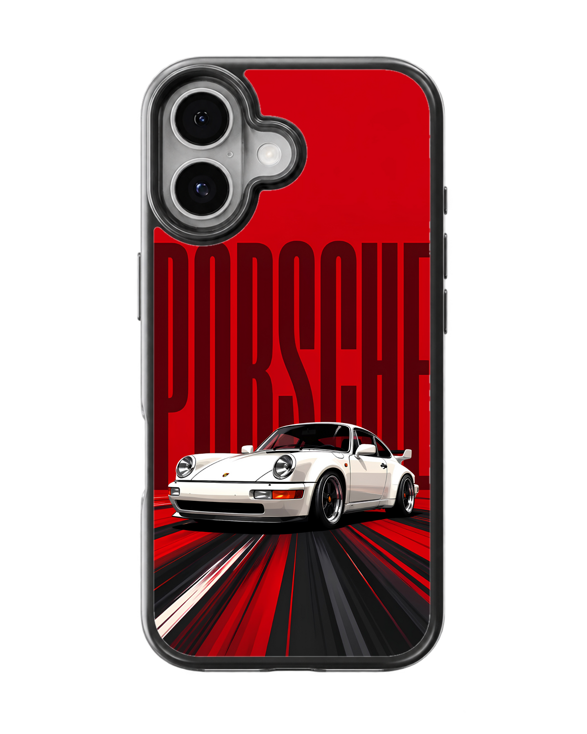 Red Porsche 911 Classic Sports Car Racing Aesthetic Premium Glass Covr