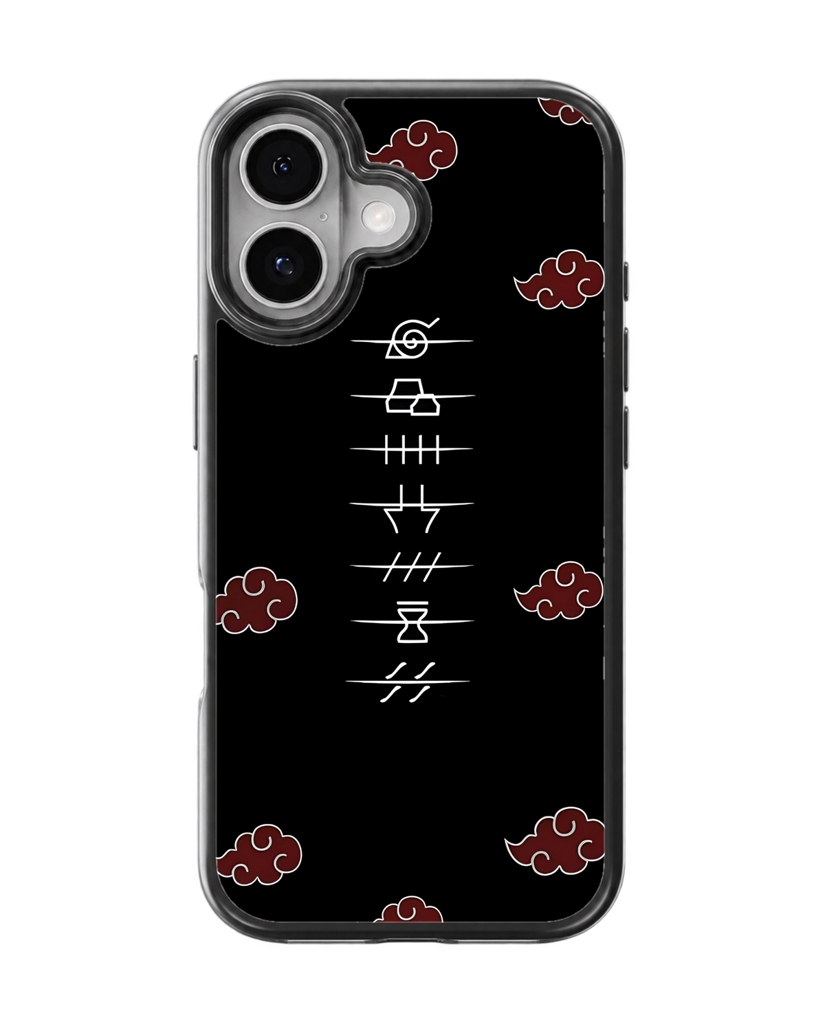Akatsuki Village Symbols Naruto Theme Glass Phone Covr