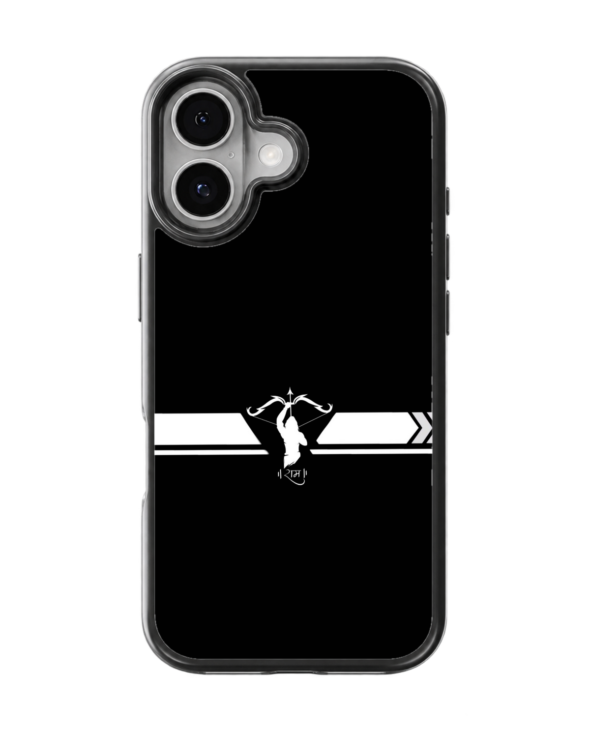 Lord Ram Shri Ram Minimalist Black & White Spiritual Premium Glass Covr