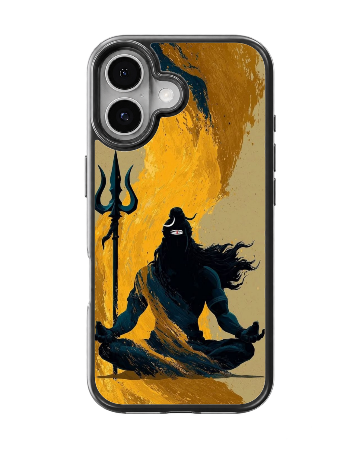 Lord Shiva Mahadev Meditation Premium Glass Covr
