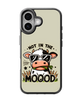 Not in the Mood Cow Aesthetic Glass Phone Covr