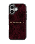 Veni Vidi Vici Burgundy Rose Gothic Aesthetic Premium Glass Covr