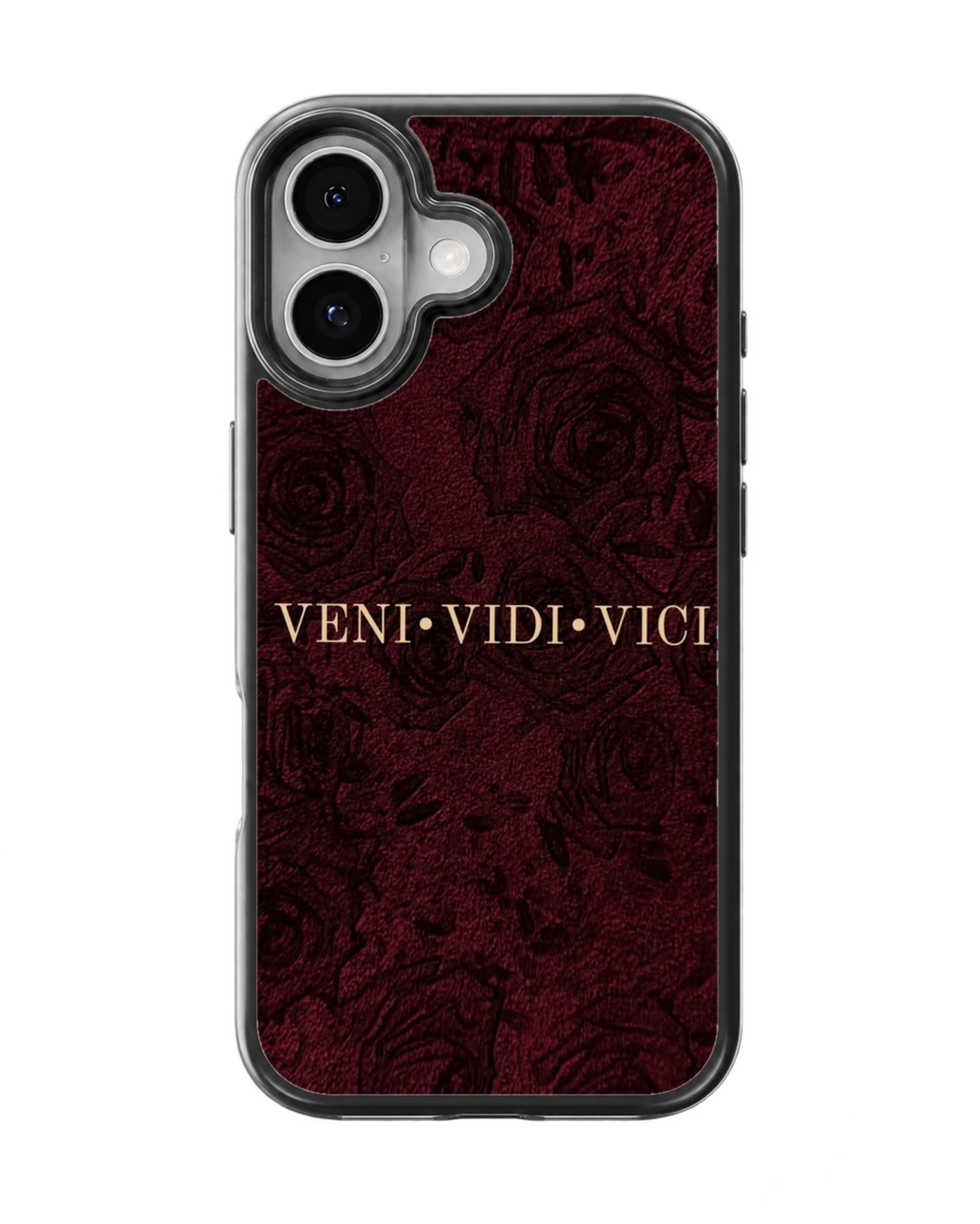 Veni Vidi Vici Burgundy Rose Gothic Aesthetic Premium Glass Covr