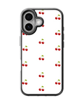 Cute Red Cherry Pattern Aesthetic Glass Phone Covr