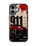 Porsche 911 GT3 RS Red Nurburgring Racing Poster Aesthetic Premium Glass Covr
