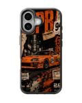 Orange Toyota Supra MK4 JDM Street Racing Premium Glass Covr