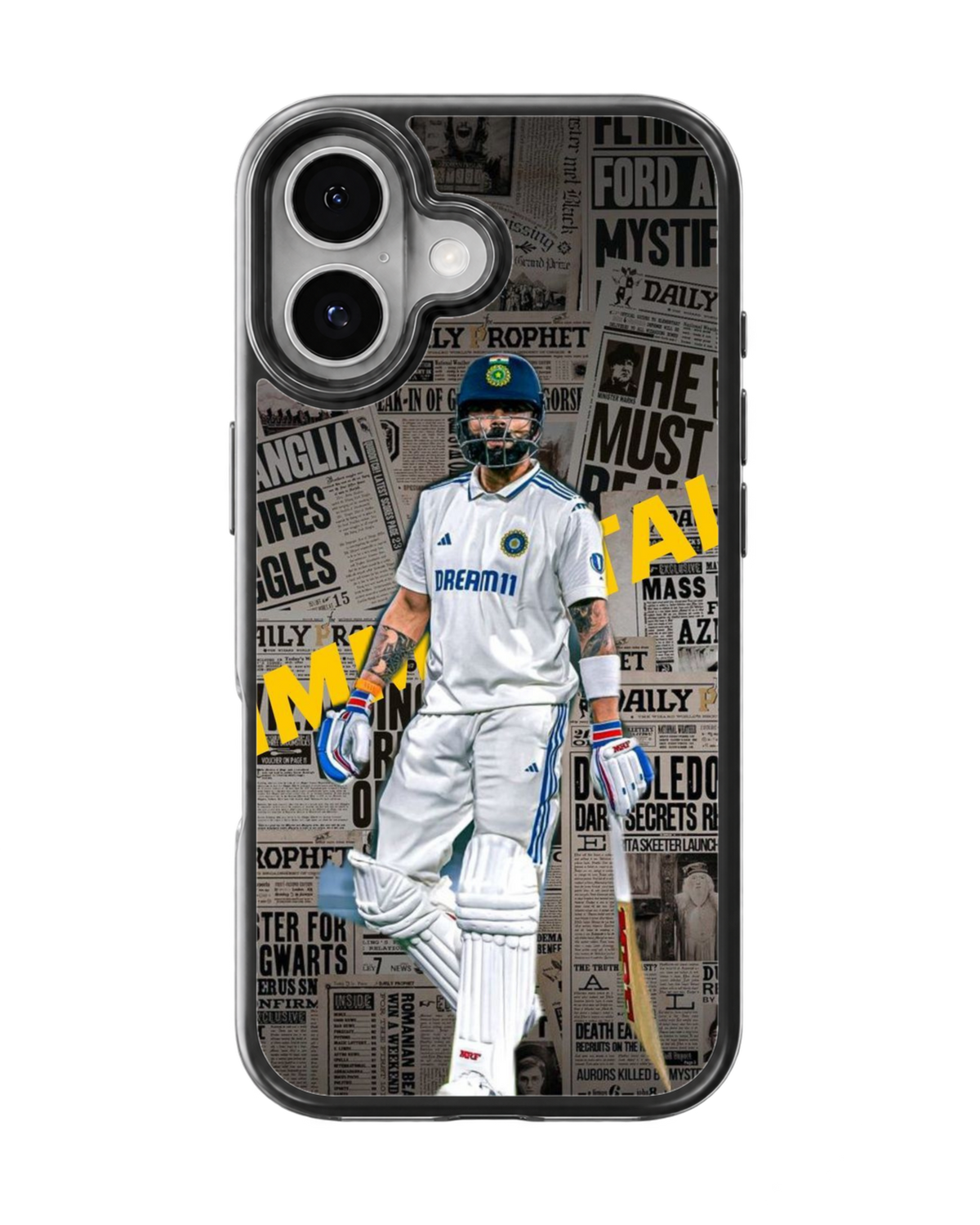 Virat Kohli Test Cricket Newspaper Premium Glass Covr