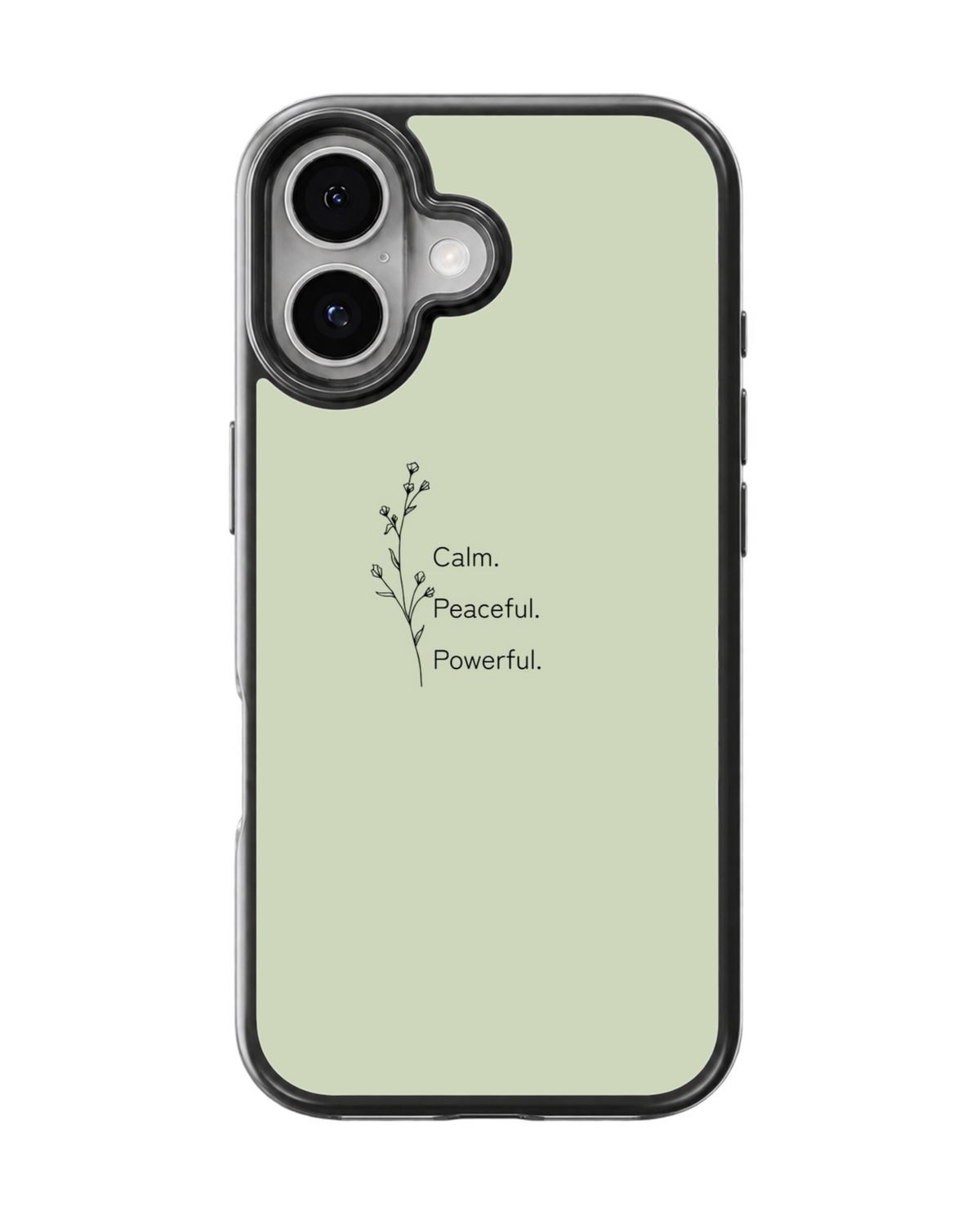 Sage Serenity – Minimalist Sage Green Premium Glass Phone Covr