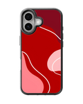Red & Pink Abstract Wave Minimalist Aesthetic Premium Glass Covr