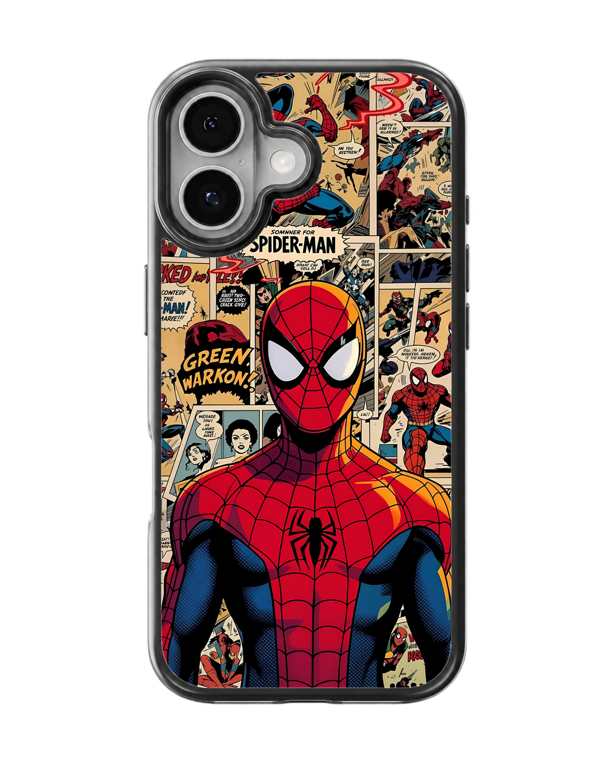 Spiderman Comic Aesthetic Glass Phone Covr