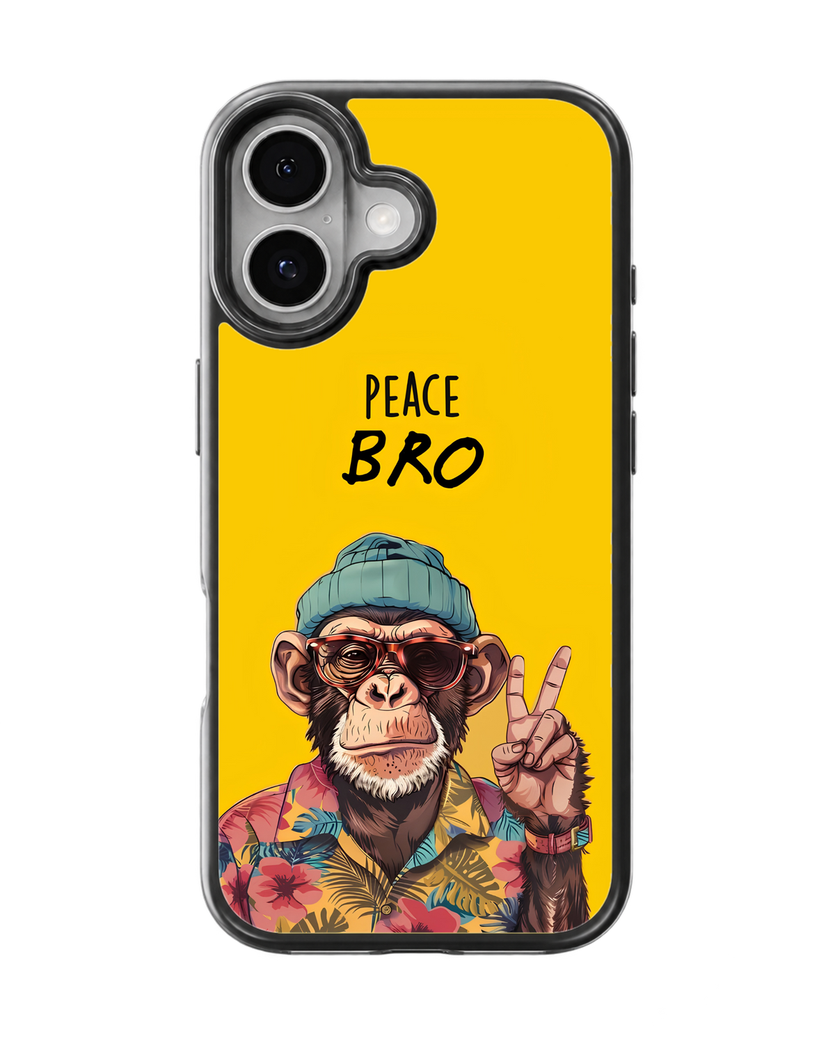 Peace Bro Monkey Aesthetic Glass Phone Covr