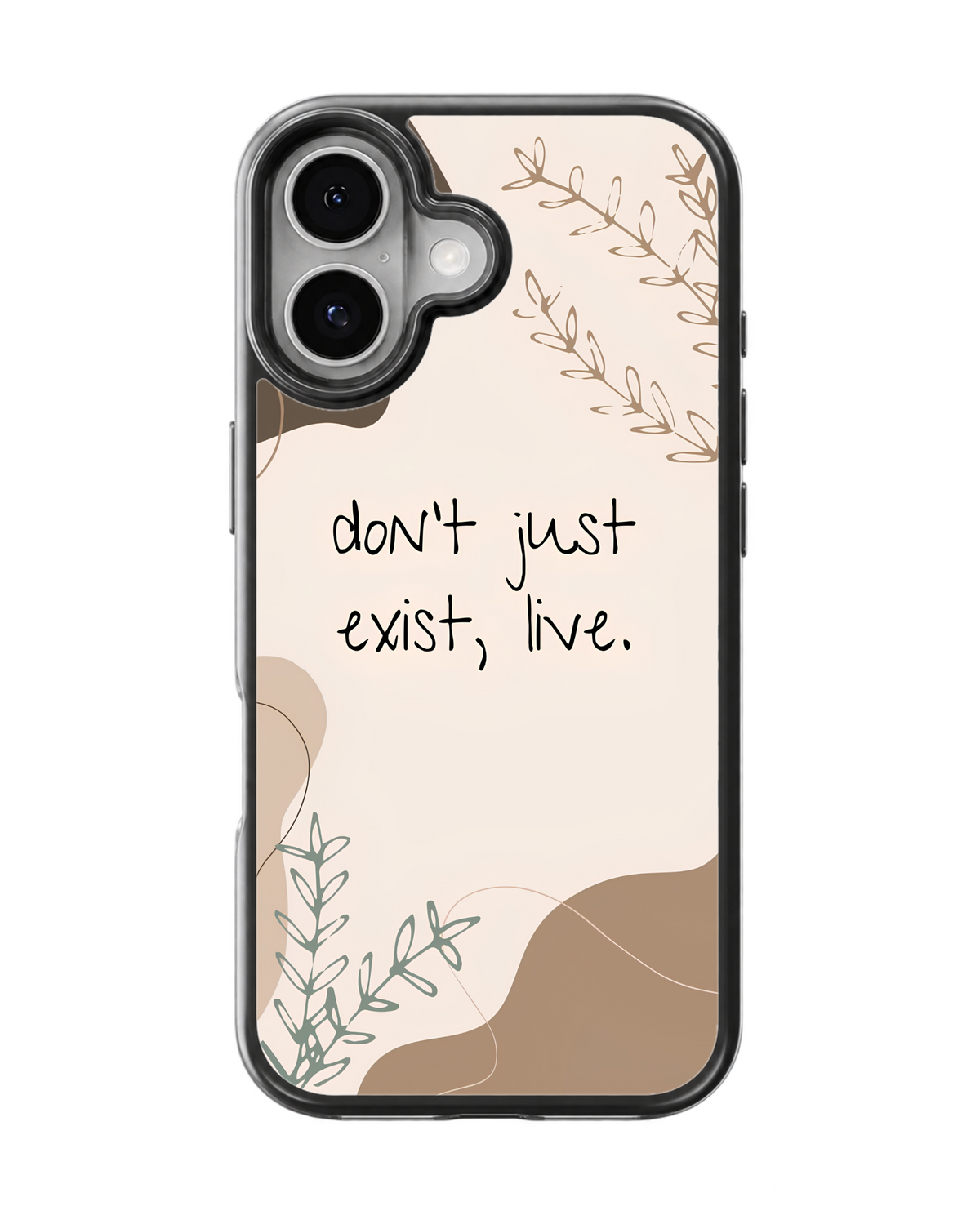 Don’t Just Exist Live Inspirational Botanical Premium Glass Covr