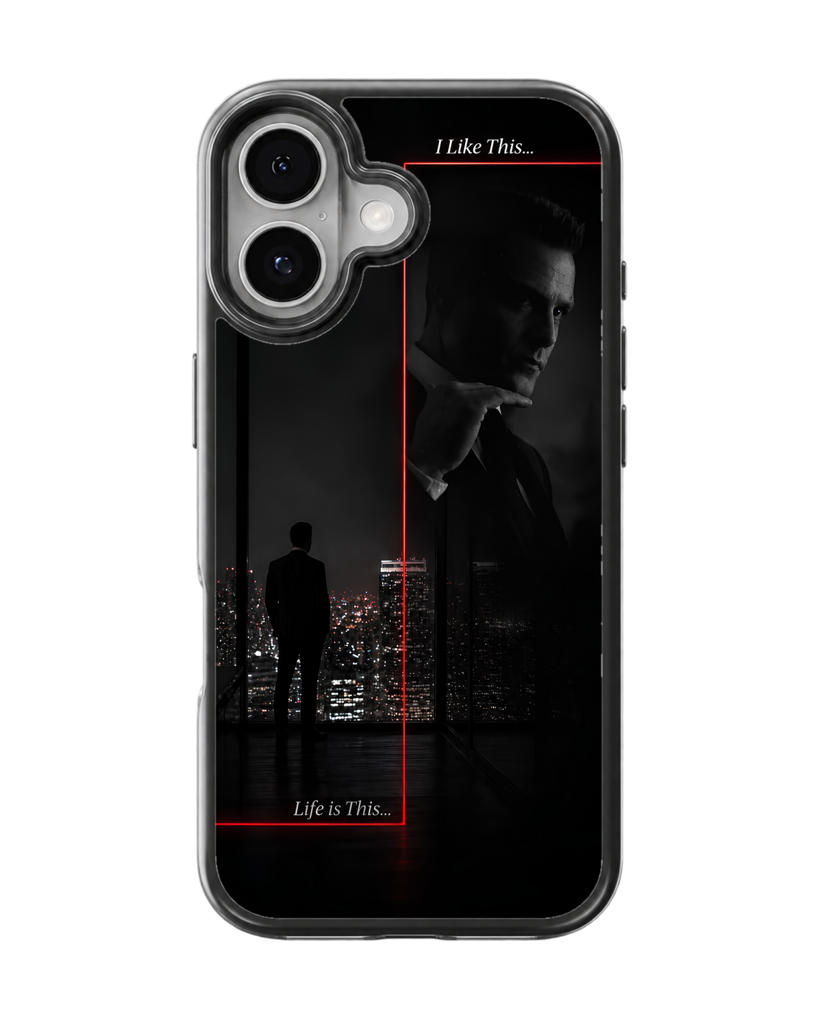 Harvey Specter Suits Black Red Cinematic Aesthetic Premium Glass Covr