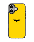 Minimalist Batman Inspired Yellow Premium Glass Phone Covr