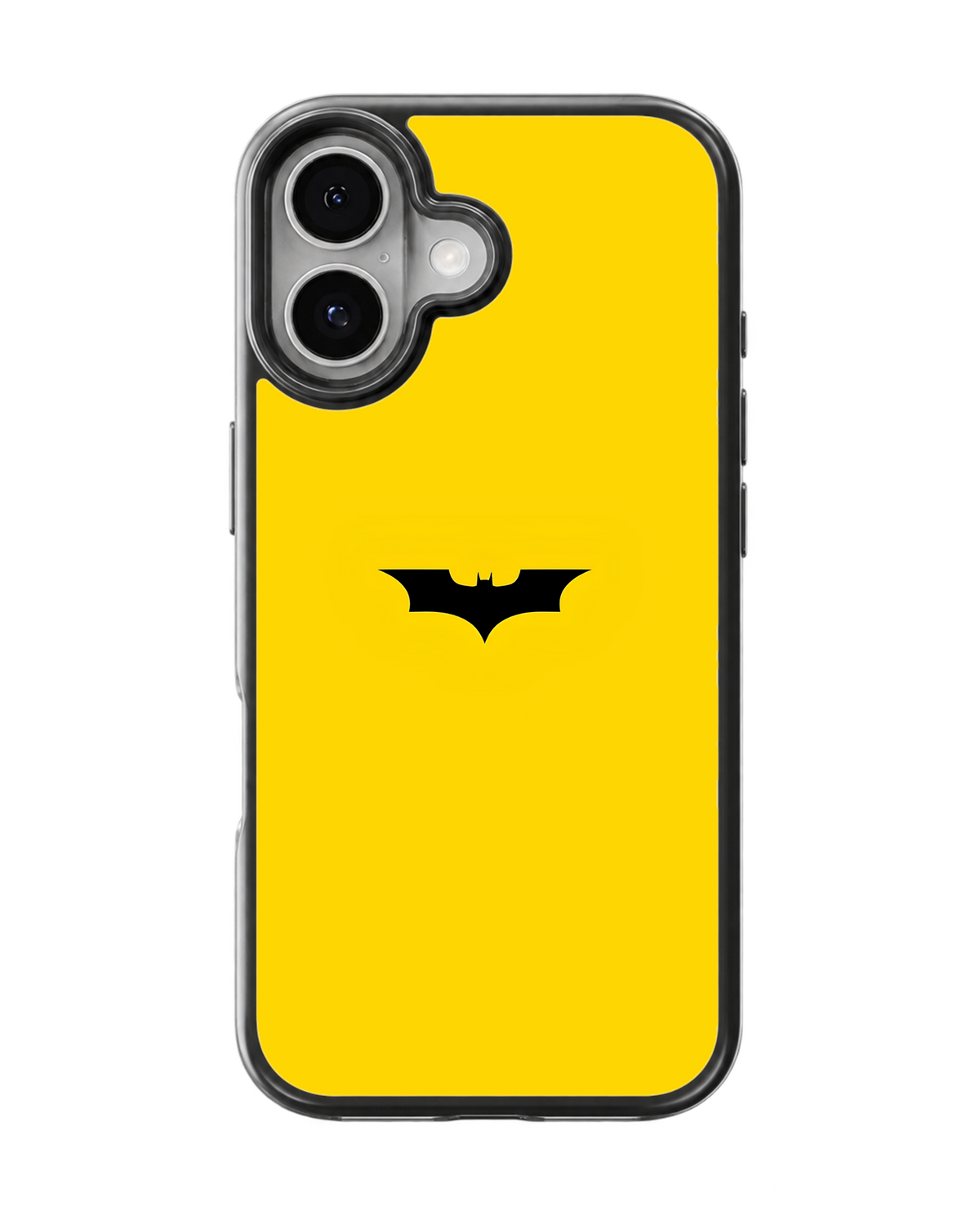 Minimalist Batman Inspired Yellow Premium Glass Phone Covr