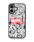 Marvel Comic Black & White Aesthetic Glass Phone Covr